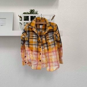 Carter's Distressed flannel yellow long sleeve
